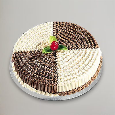 "Delicious round shape chocolate cake -1kg - code C17 - Click here to View more details about this Product